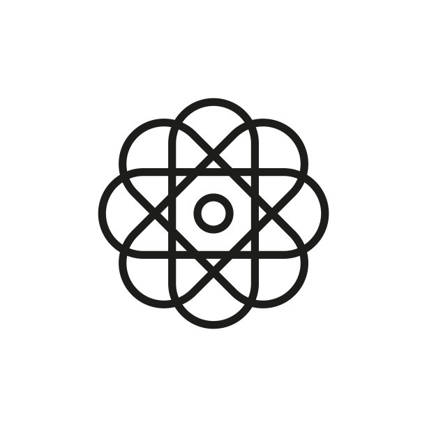 简单的原子线图标。图片下载
