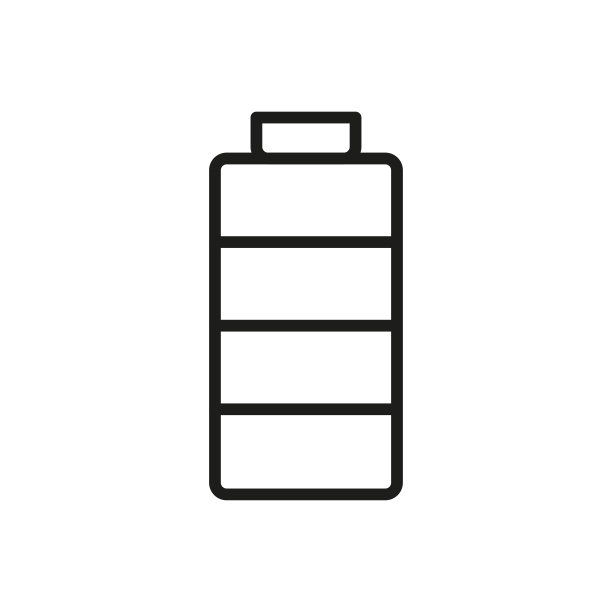 简洁电池线条图标图片下载
