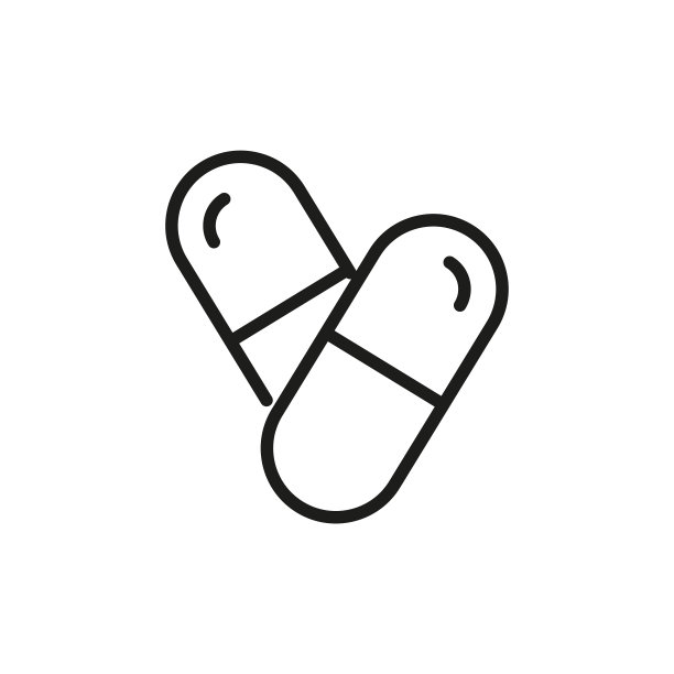 简约药丸线条图标图片下载