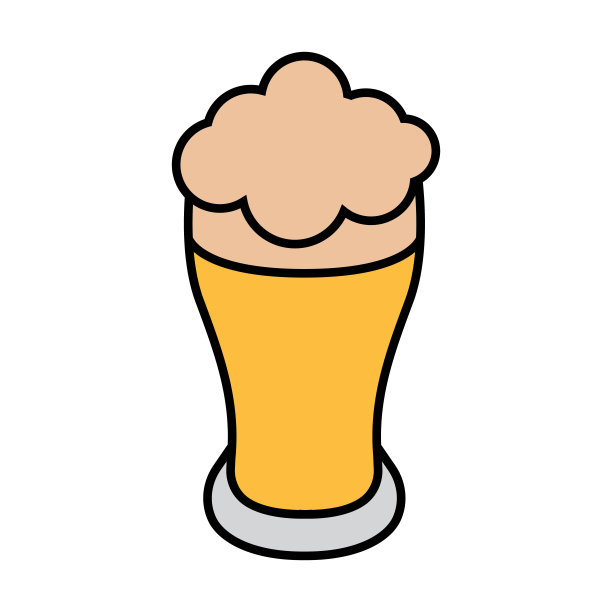 孤立的啤酒杯图标图片下载
