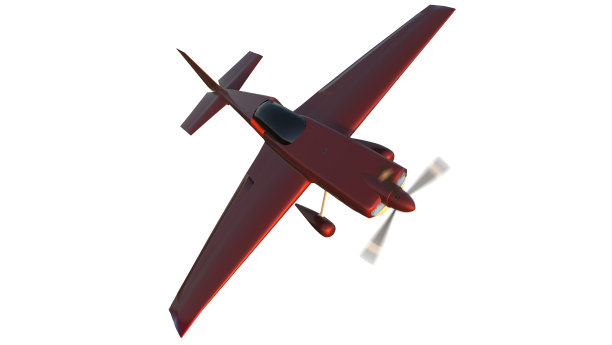 运动飞机在空中比赛，孤立在白色。图片下载