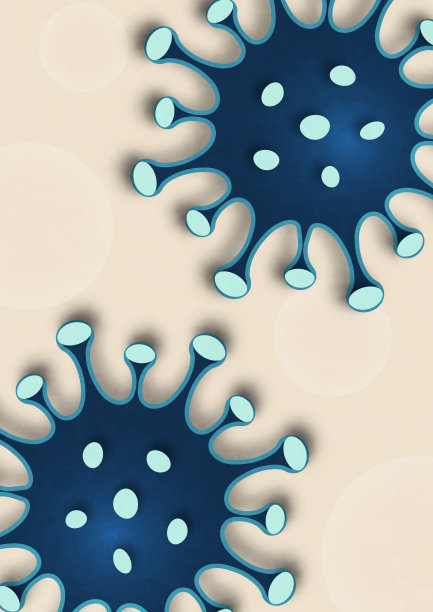 病毒，冠状病毒，2019-nCoV流感病毒的彩色图像。摘要疾病、感染背景。这一流行病的全球问题。图片下载