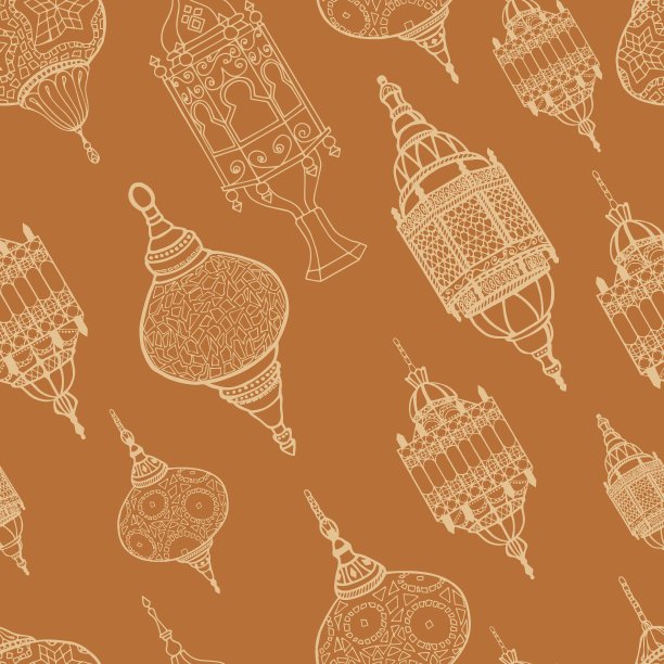 斋月米色灯笼图片下载