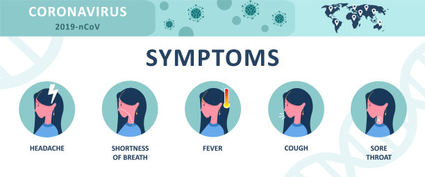 2019-nCoV信息图:症状提示。印度妇女在白色医疗面罩和纱丽病。图片下载