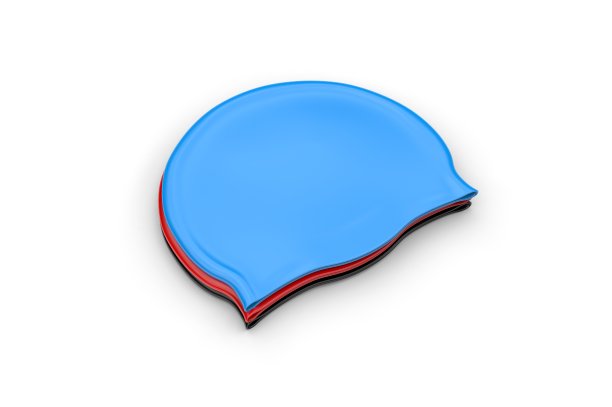 空白游泳帽的品牌和模拟，3d渲染插图。图片下载