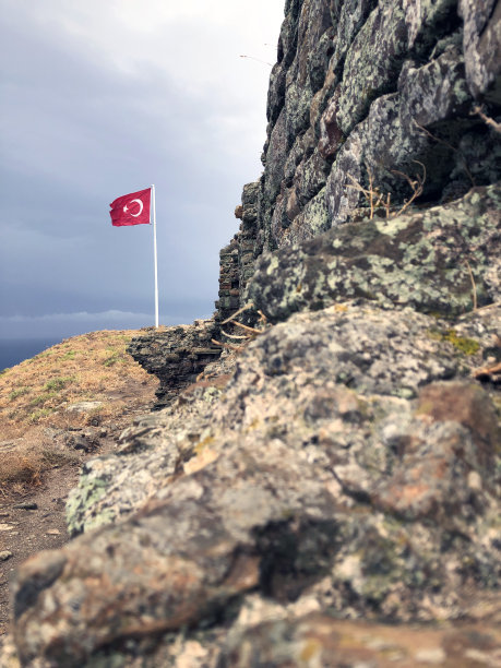 Gokceada岛的Kalekoy城堡图片下载