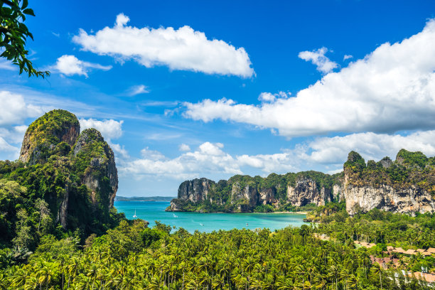 泰国有海岸线的美丽海滩图片下载