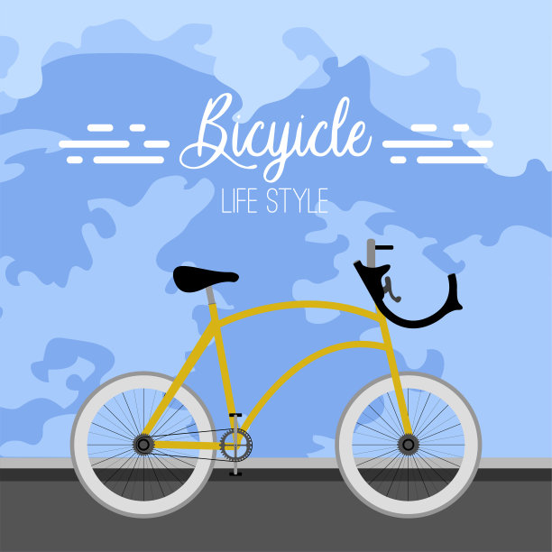 孤立的自行车的海报图片下载