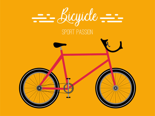 孤立的自行车的海报图片下载