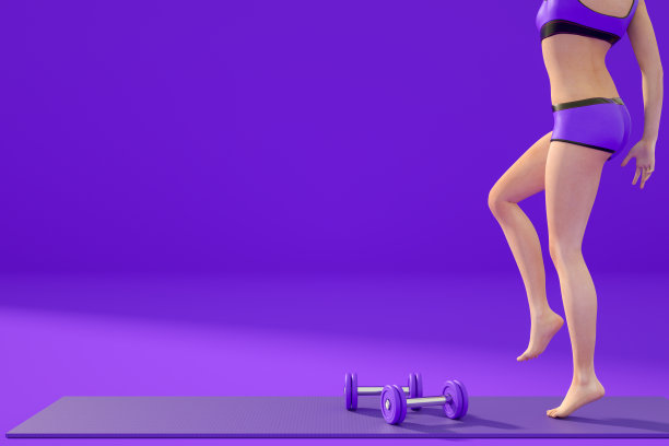 女性锻炼，哑铃重量，健身，健康的生活方式概念图片下载