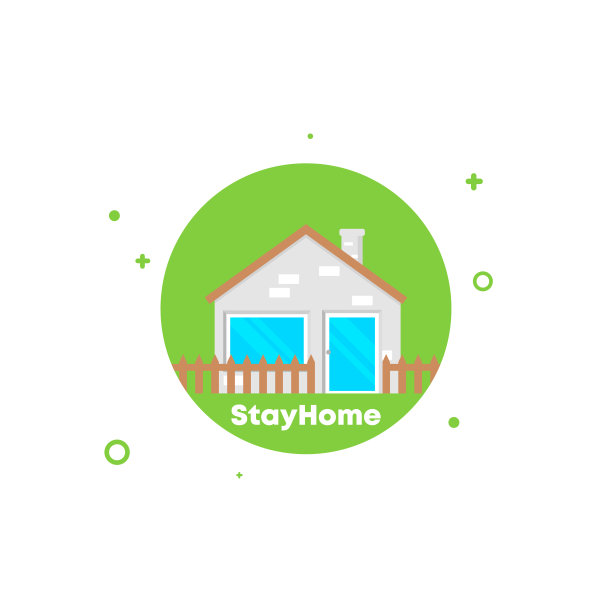 2019冠状病毒肺炎，请呆在家里。平房图片下载