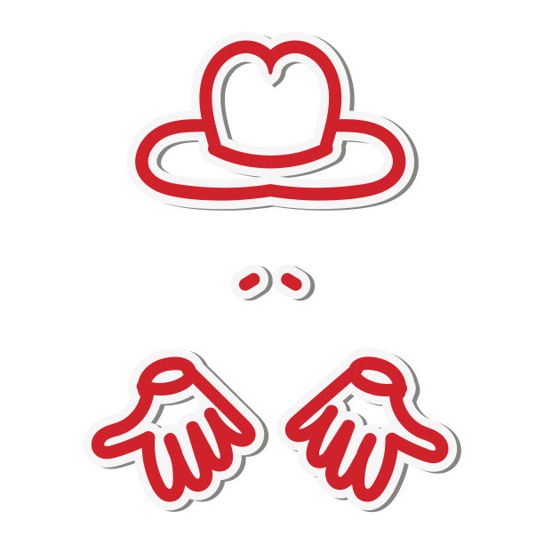 戴着帽子，留着胡子的贴纸人图片下载