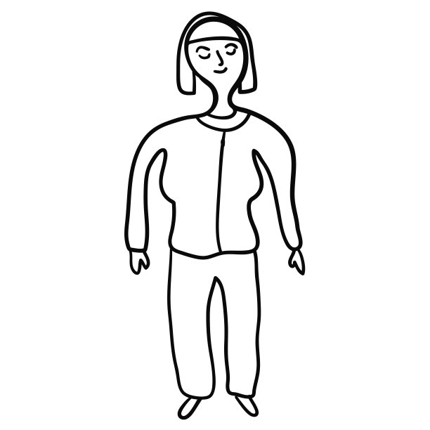 年轻女子在运动套装在卡通扁平风格孤立的白色背景。矢量插图。图片下载