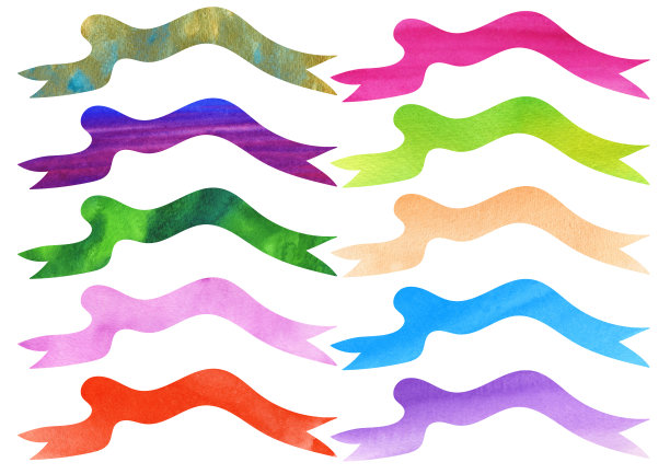 水彩丝带集图片下载