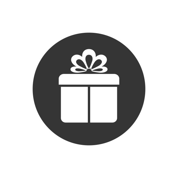 礼盒图标扁平化风格。矢量图图片下载