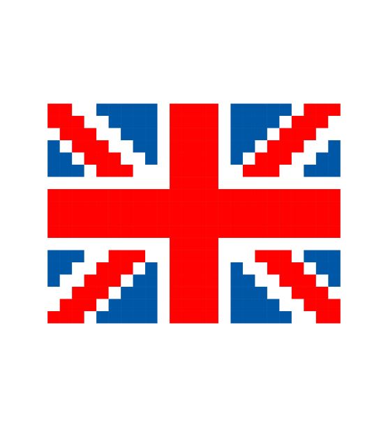 英国国旗的像素艺术。抽象的政治符号。图片下载