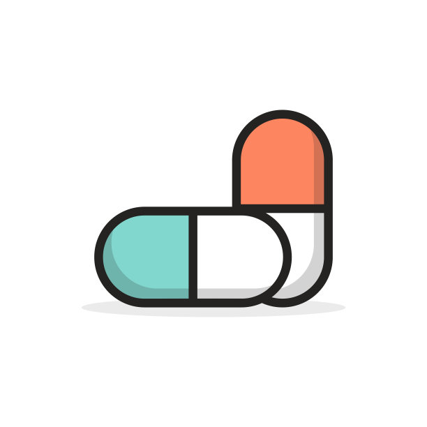 药丸图标符号设计简单图片下载