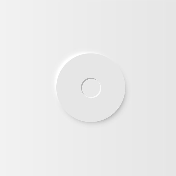 非常详细的白色用户界面按钮为网站和移动应用程序，矢量插图图片下载