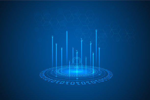 网络安全防护背景。素材图片