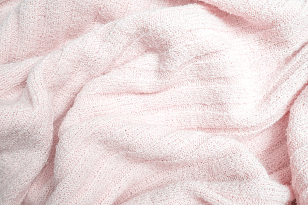 皱褶浅粉色针织面料，羊毛针织品背景图片下载