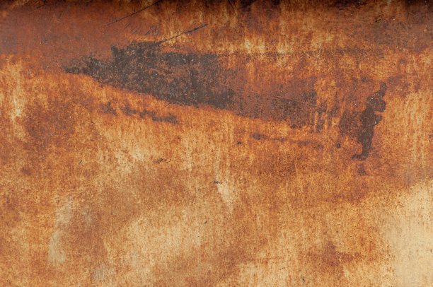 生锈的旧金属墙，有油漆的痕迹。图片下载