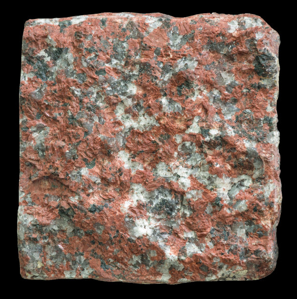 黑色背景上的红色花岗岩石墙纹理图片下载