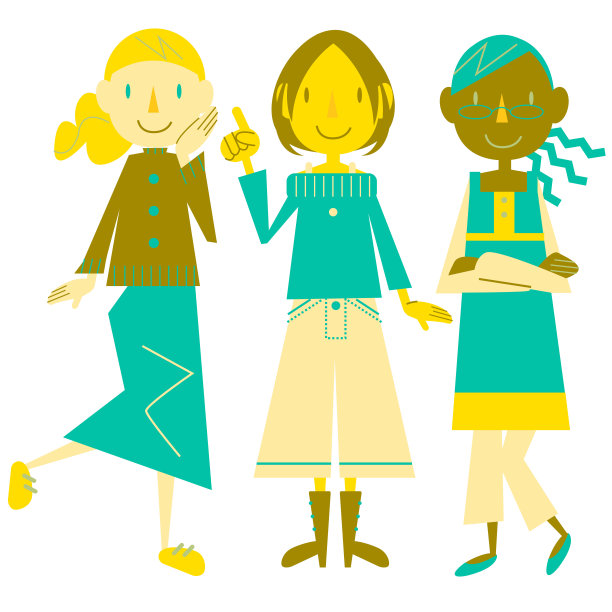 三个快乐的女人图片下载