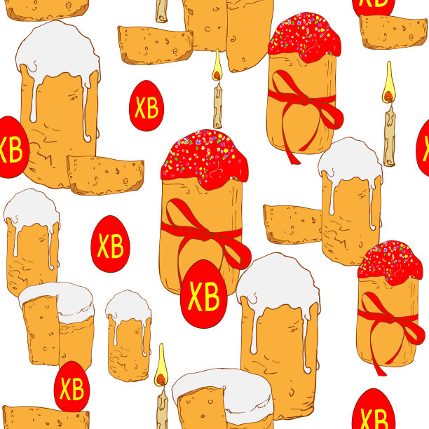 复活节快乐无缝背景图片下载