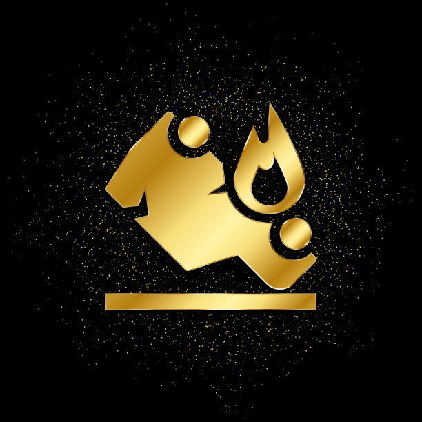 事故，汽车，翻转黄金，图标。矢量插图的金色粒子背景图片下载