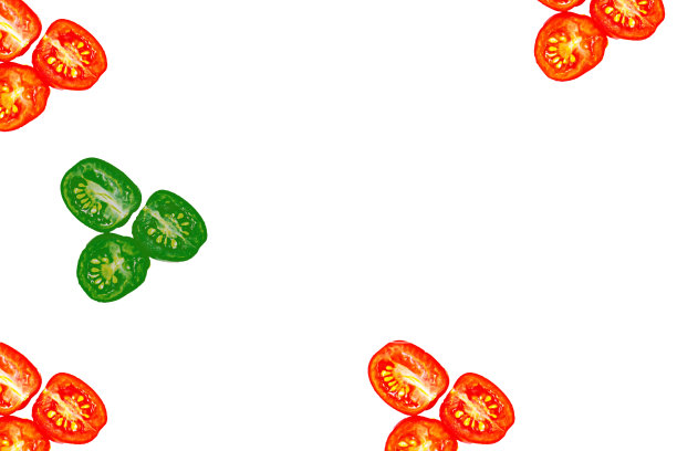 白色背景与番茄图案图片下载