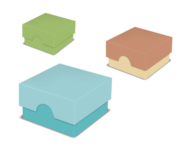 空白方形纸箱与起飞的盖子，矢量模型。颜色设置。容易上色图片下载
