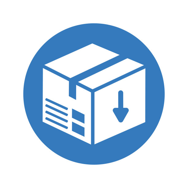 包裹图标，盒子，纸箱，包装设计，蓝色版本图片下载