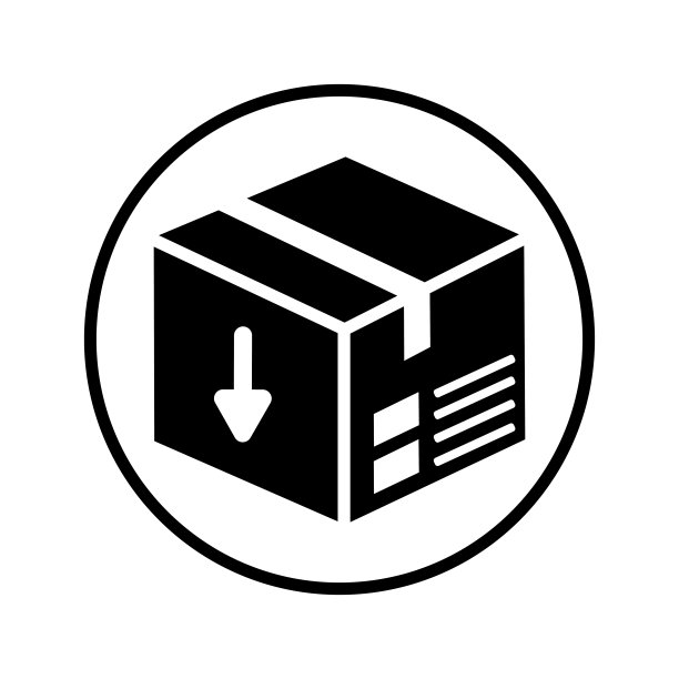 包裹黑色图标、包装盒、纸箱、包装矢量设计图片下载