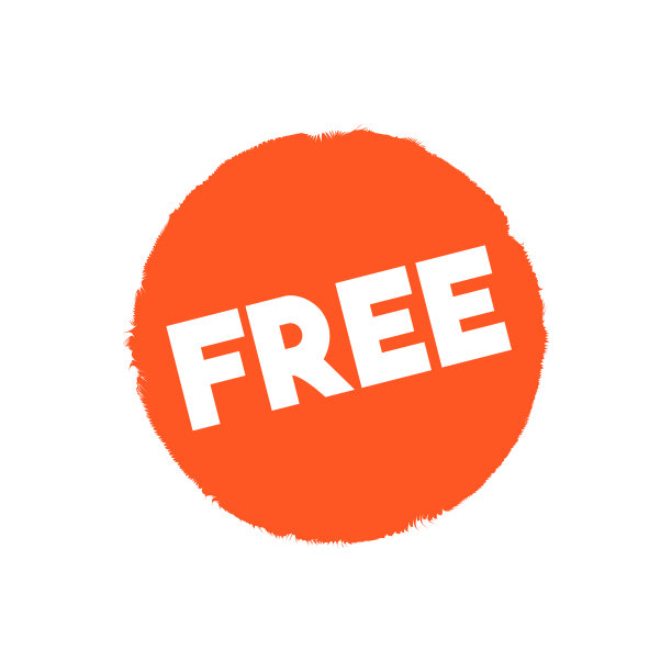 符号按钮自由图标，向量自由星爆标签。图片下载