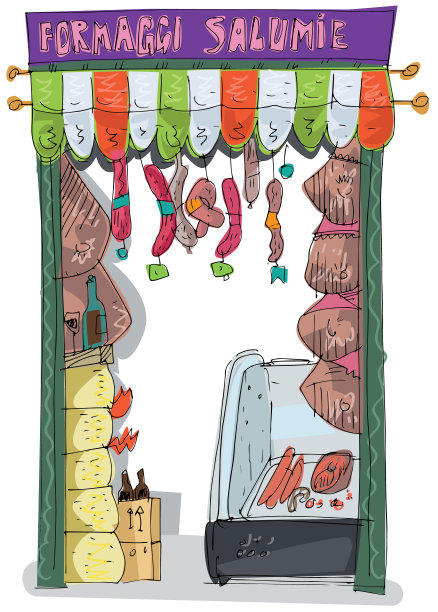 传统的意大利食品店图片下载