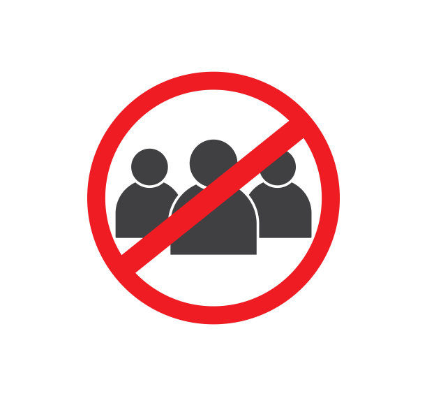 社会距离。避免拥挤的迹象。Coronovirus流行的保护。图片下载