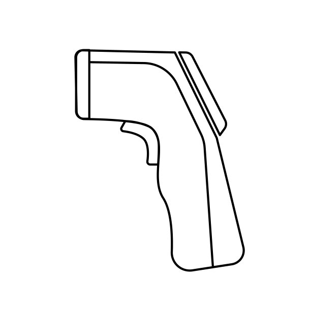 非接触式红外温度计矢量图片下载