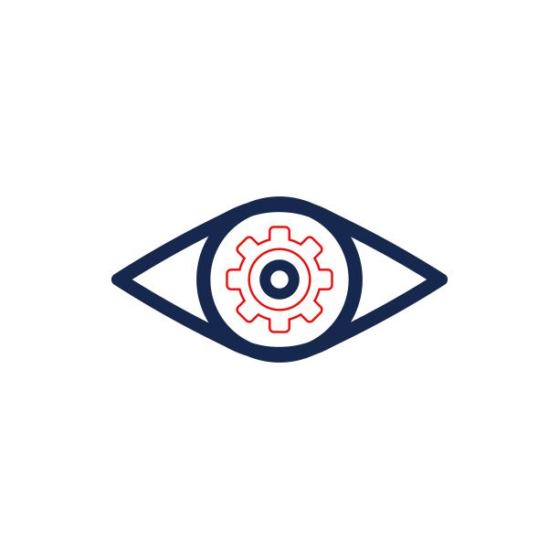 视觉图标或眼睛护理标志在现代平面设计概念上一个孤立的白色背景。每股收益10向量。图片下载