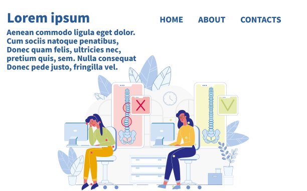 正确的坐姿网页设计图片下载