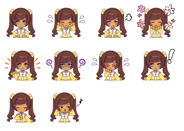 女孩人物插图图片下载