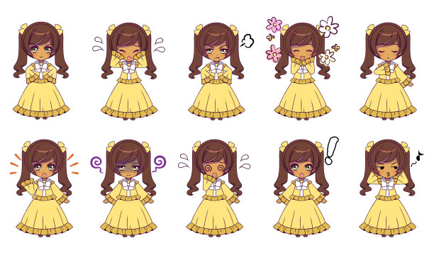 女孩人物插图图片下载