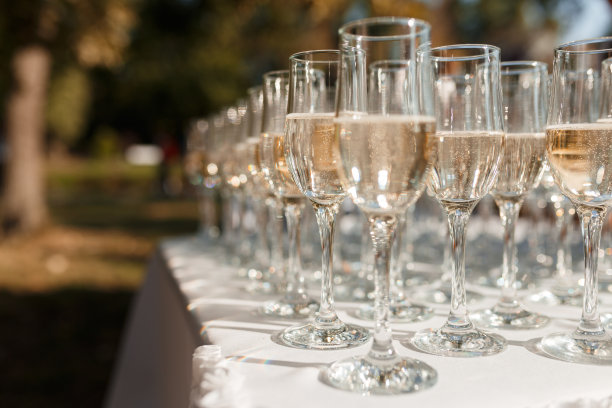 慈善活动上的香槟和起泡酒，特写酒精饮料图片下载