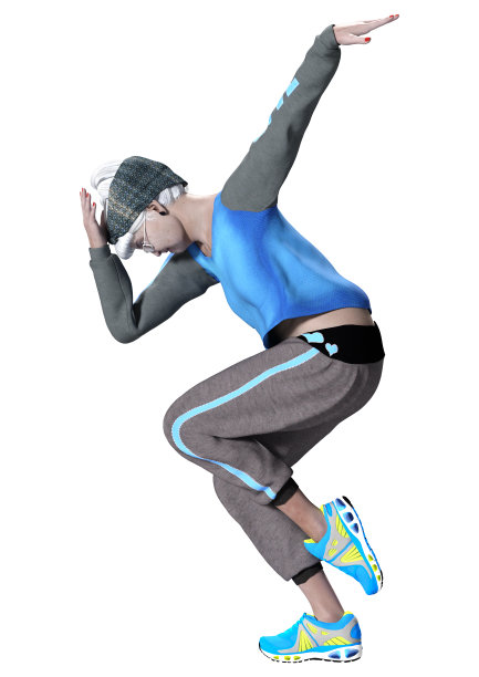 3D插图妇女在白色图片下载