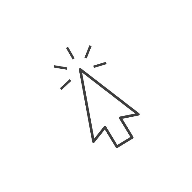 鼠标光标图标。点击的迹象。网页细线目的地标志。向量按光标。指针按钮的网站在白色的背景。图片下载