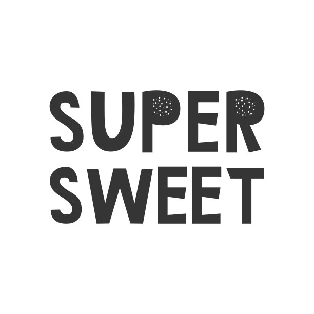 超级甜蜜-孩子超级英雄海报与黑色和白色手绘字母。婴儿保育室墙面艺术。矢量插图。图片下载