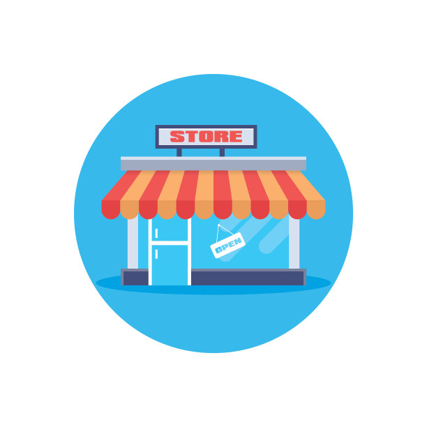 图标商店建筑插图图片下载