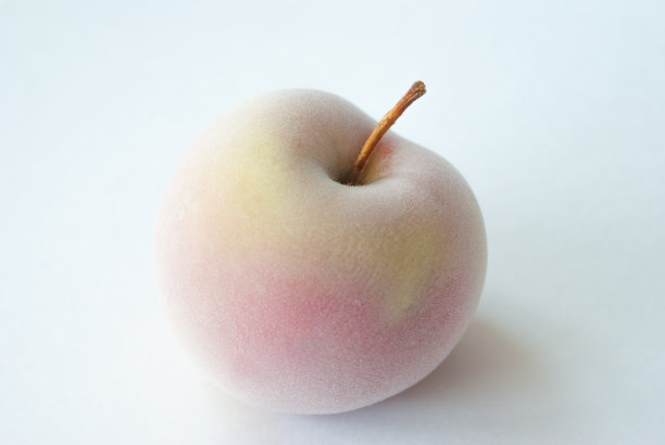 白色背景上结霜的冷冻苹果图片下载