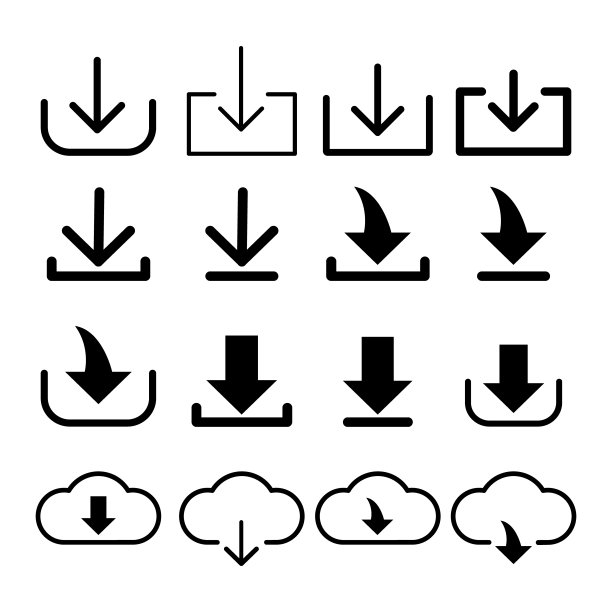 下载文件图标向量集图片下载