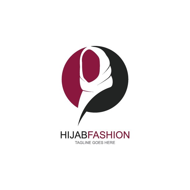 纱巾标志模板矢量图片下载