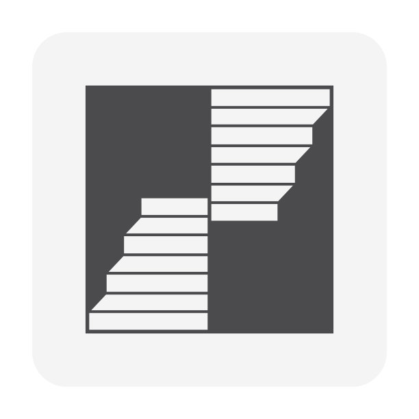 黑色的楼梯图标图片下载